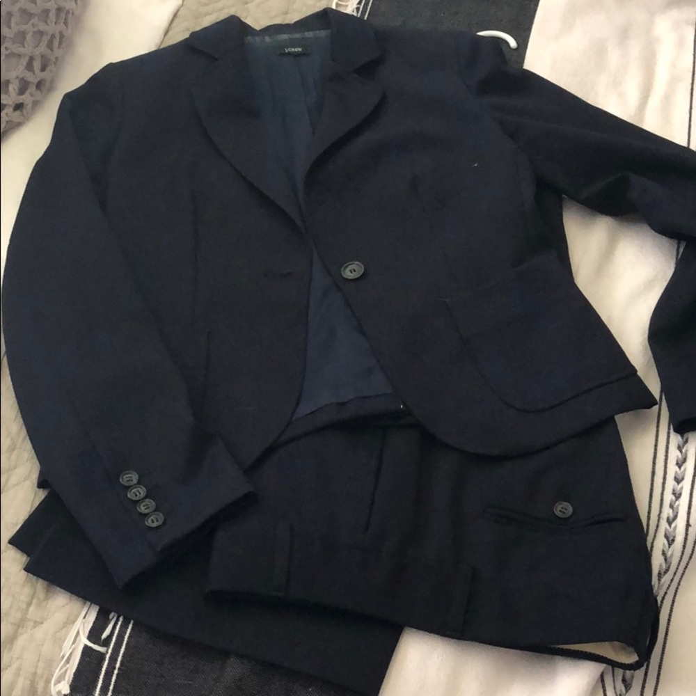 J Crew Favorite Fit Navy Blue Suit